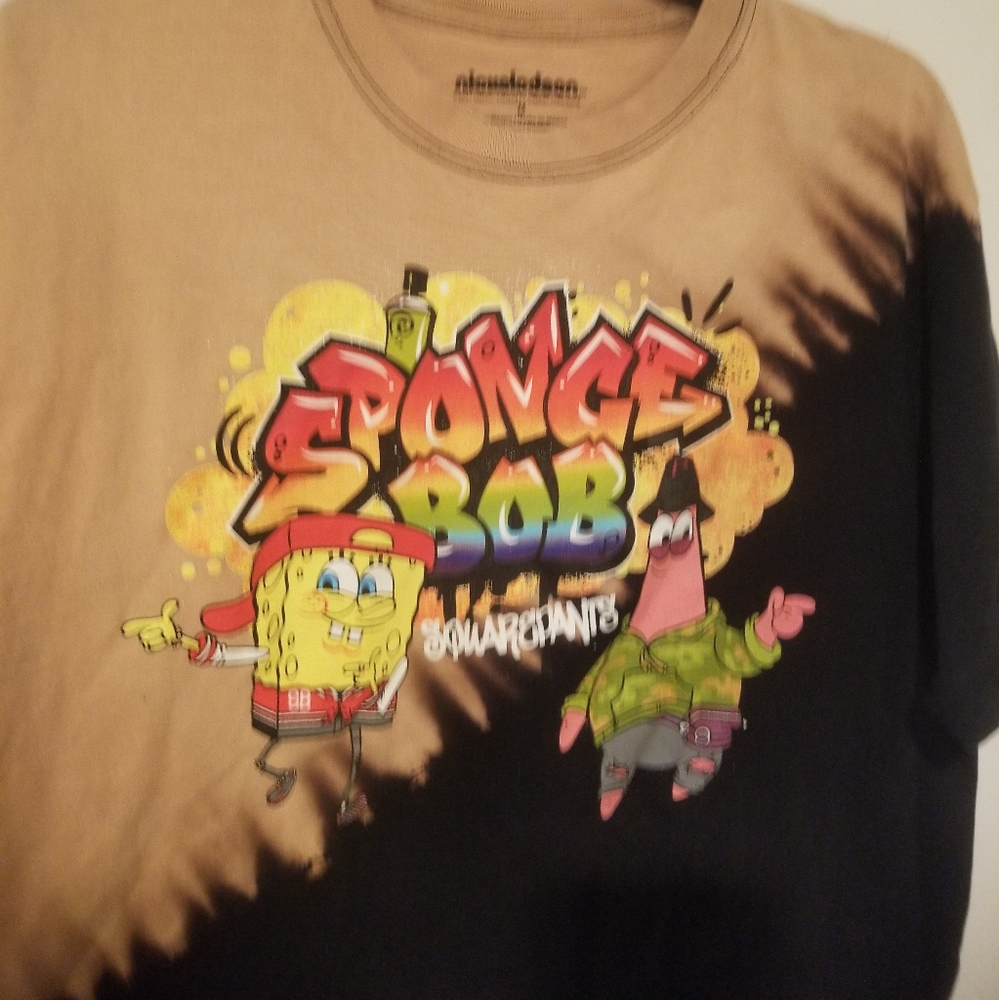 Nickelodeon Sponge Bob Square Pants & Patrick T Shirt. Rappin Size Medium